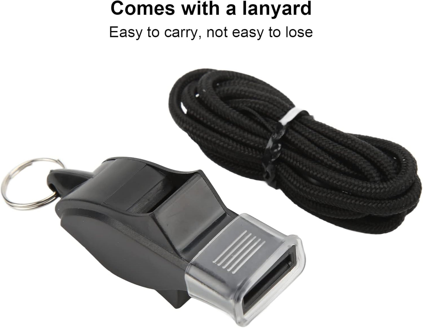 100 Pack Pea - less Plastic Whistles with Lanyards, Loud Crisp Sound Sports Whistle for Coaches, Referees & Officials, Durable Lightweight Outdoor Training Equipment - Factory Direct Shop