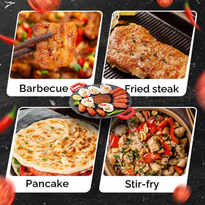 Smokeless Indoor Electric Grill & Nonstick Griddle – Compact, Fast - Heating Tabletop Grill for Steaks, Burgers, Pancakes, BBQ, and Everyday Indoor Cooking - Factory Direct Shop
