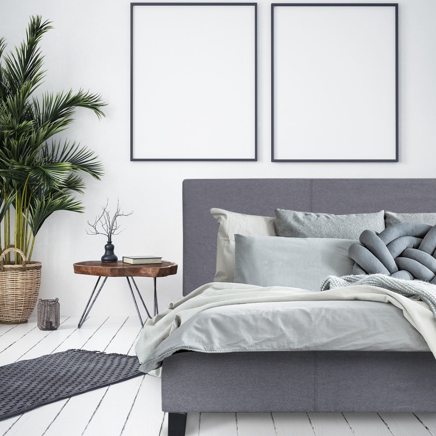 Milano Sienna Luxury Bed Frame - Single - Grey