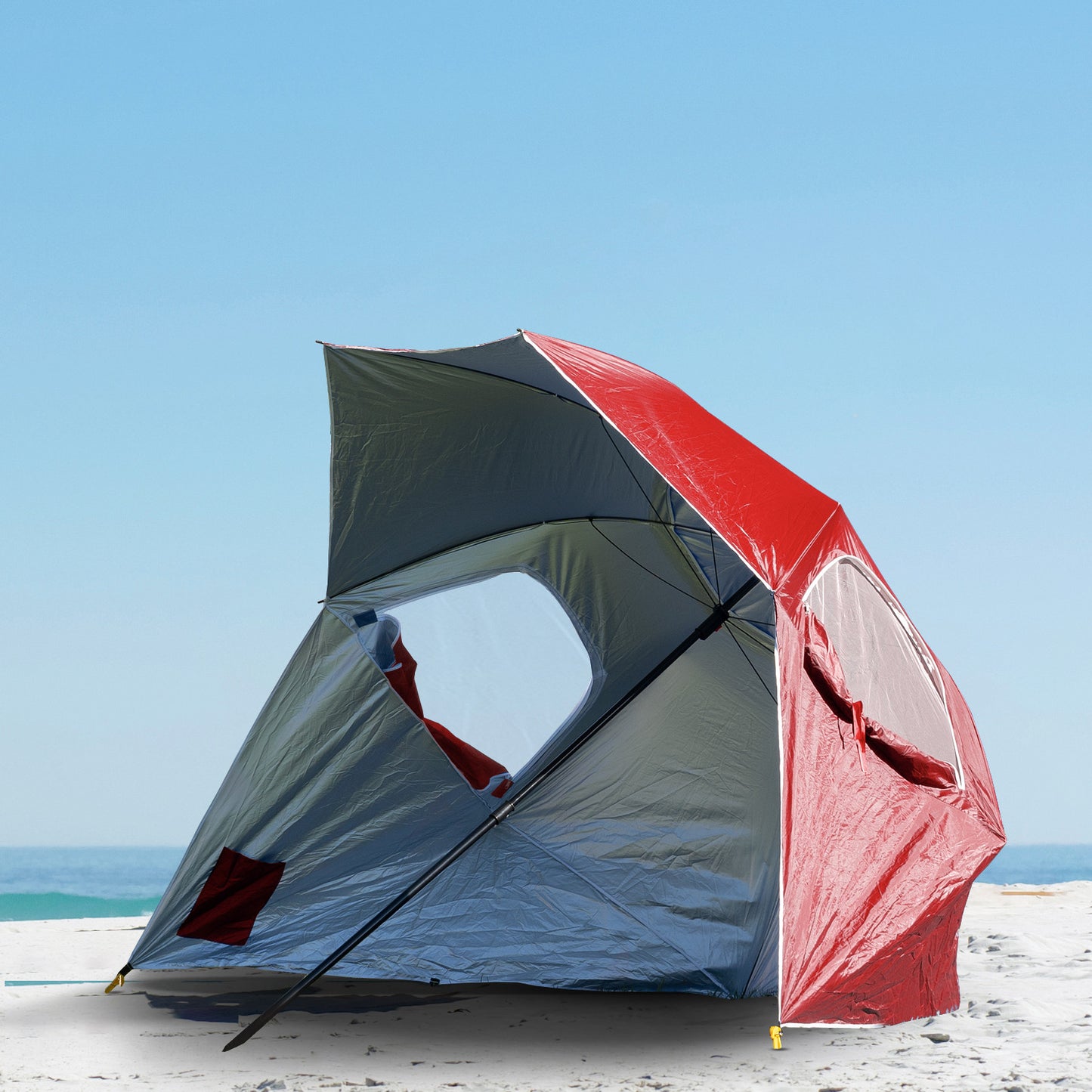 Beach Umbrella 2.4M - Red