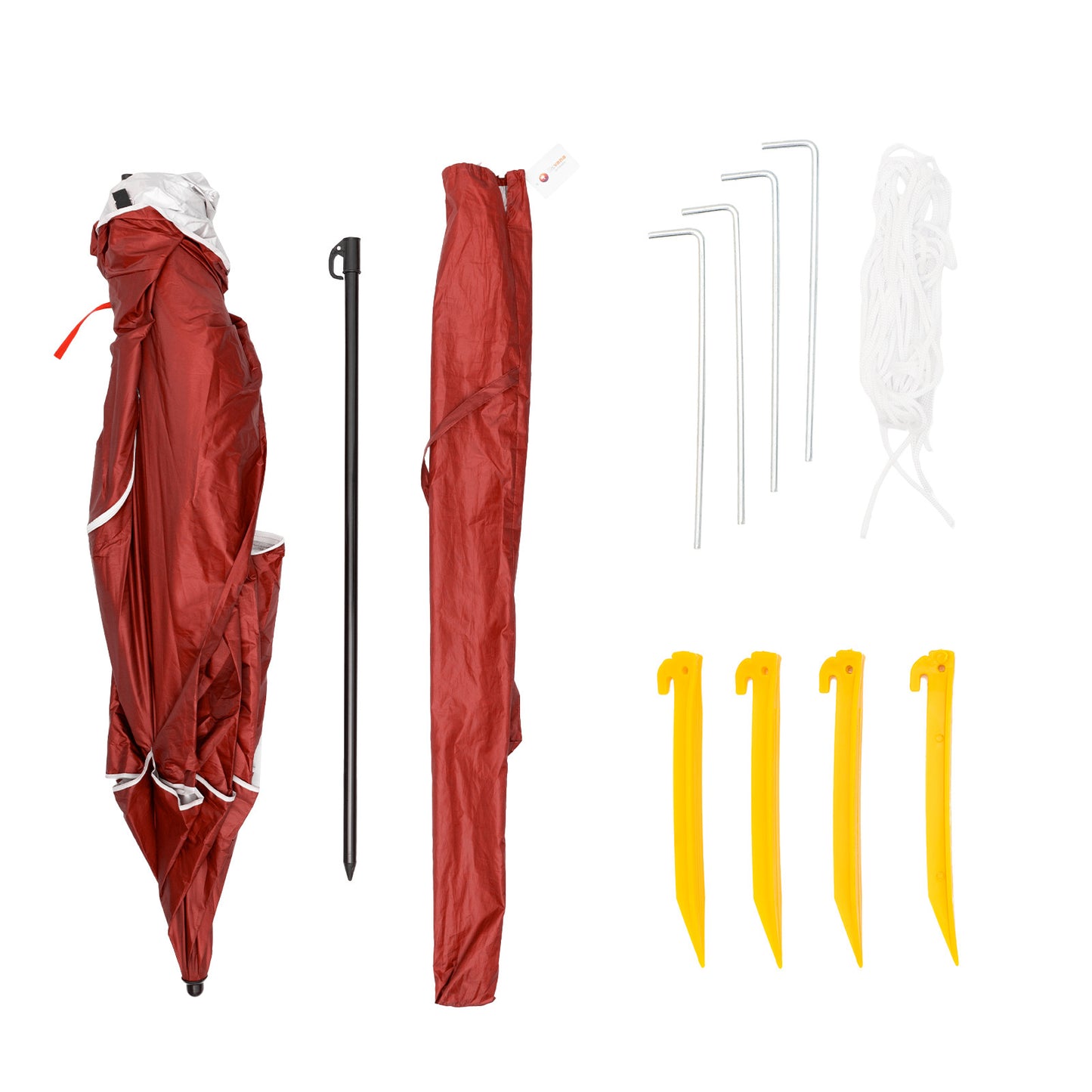 Beach Umbrella 2.4M - Red