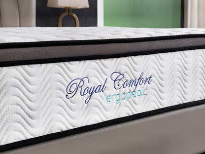 Ergopedic Mattress 5 Zone Latex Pocket Spring Mattress In A Box 30cm - Single - White  Grey  Black