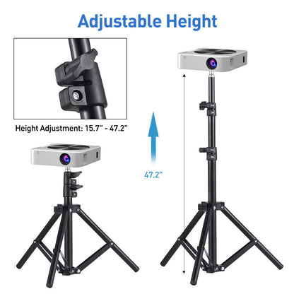 Portable Adjustable Laptop Projector Stand Tripod with Tray
