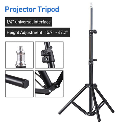 Portable Adjustable Laptop Projector Stand Tripod with Tray