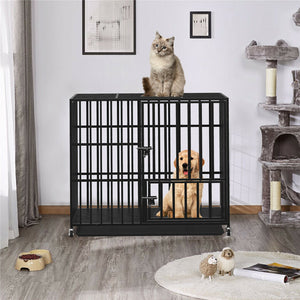 42 XL Heavy Duty Dog Cage Playpen Kennel w/ Wheels
