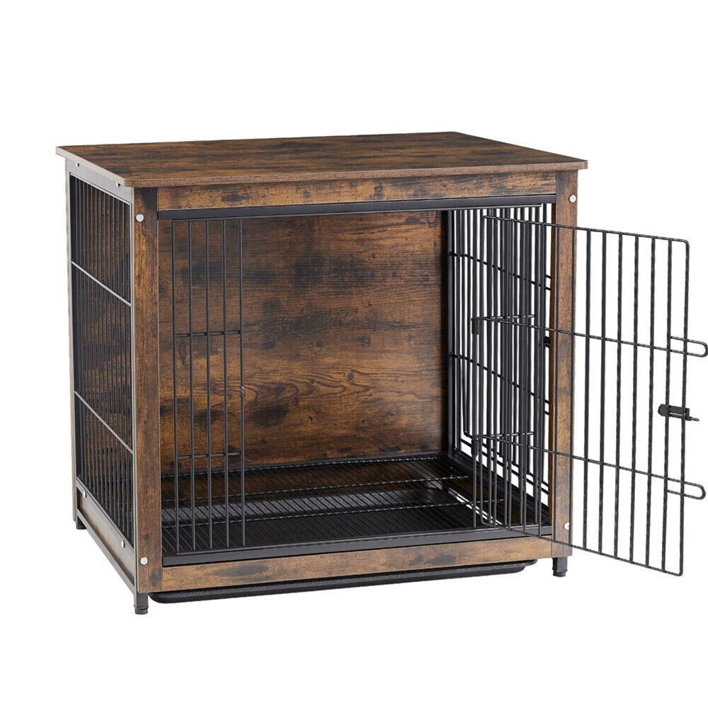 Small Wooden Dog Crate Indoor Kennel 63x51x59cm End Table Nightstand
