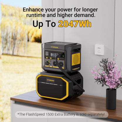 FlashSpeed 600 600W 499Wh AC/DC Portable Power Station Generator