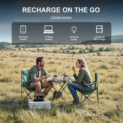 FlashSpeed 300 Solar Power Station 600W AC/DC for Camping AU