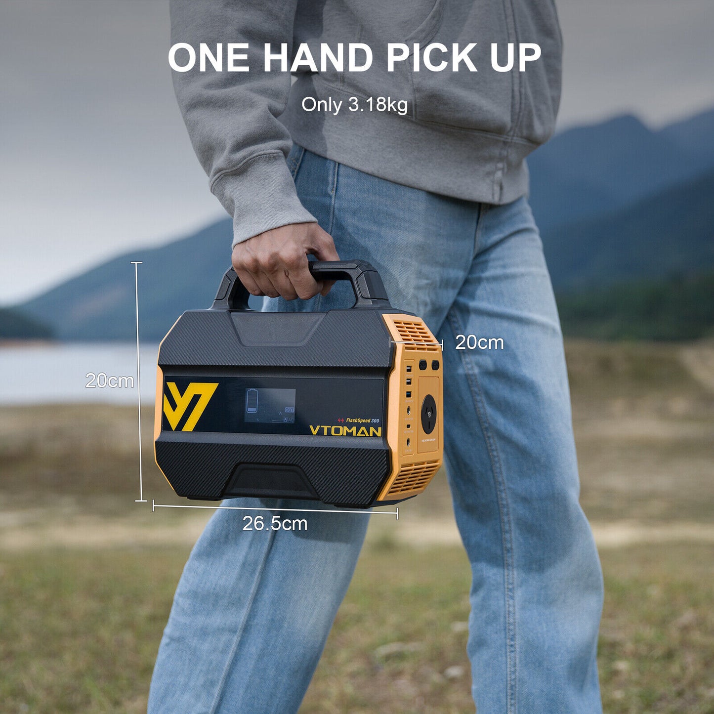 FlashSpeed 300 Solar Power Station 600W AC/DC for Camping AU