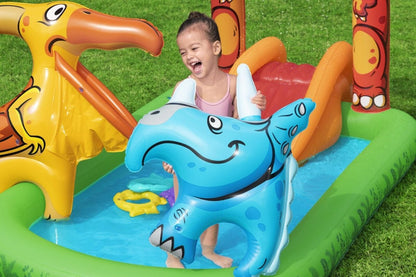 190L Jurassic Splash Water Play Centre, Bright Dinosaur Theme with Slide - Factory Direct Shop