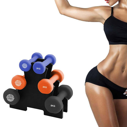 Dumbbell Set-7pc 2/3/5kg 20Kg with Rack