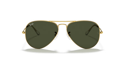 Aviator Classic Sunglasses in Gold and Green