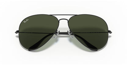 Aviator Large Metal II Sunglasses in Black and Green