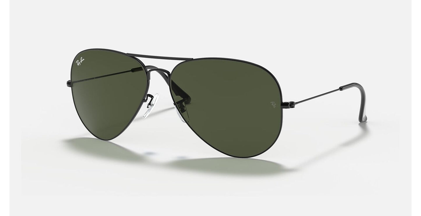 Aviator Large Metal II Sunglasses in Black and Green