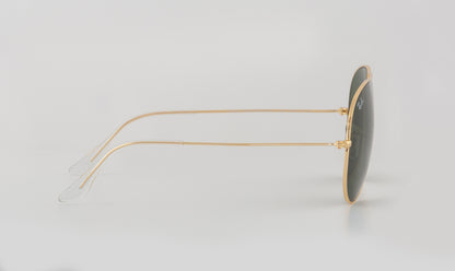 Aviator Large Metal II Sunglasses in Gold and Green