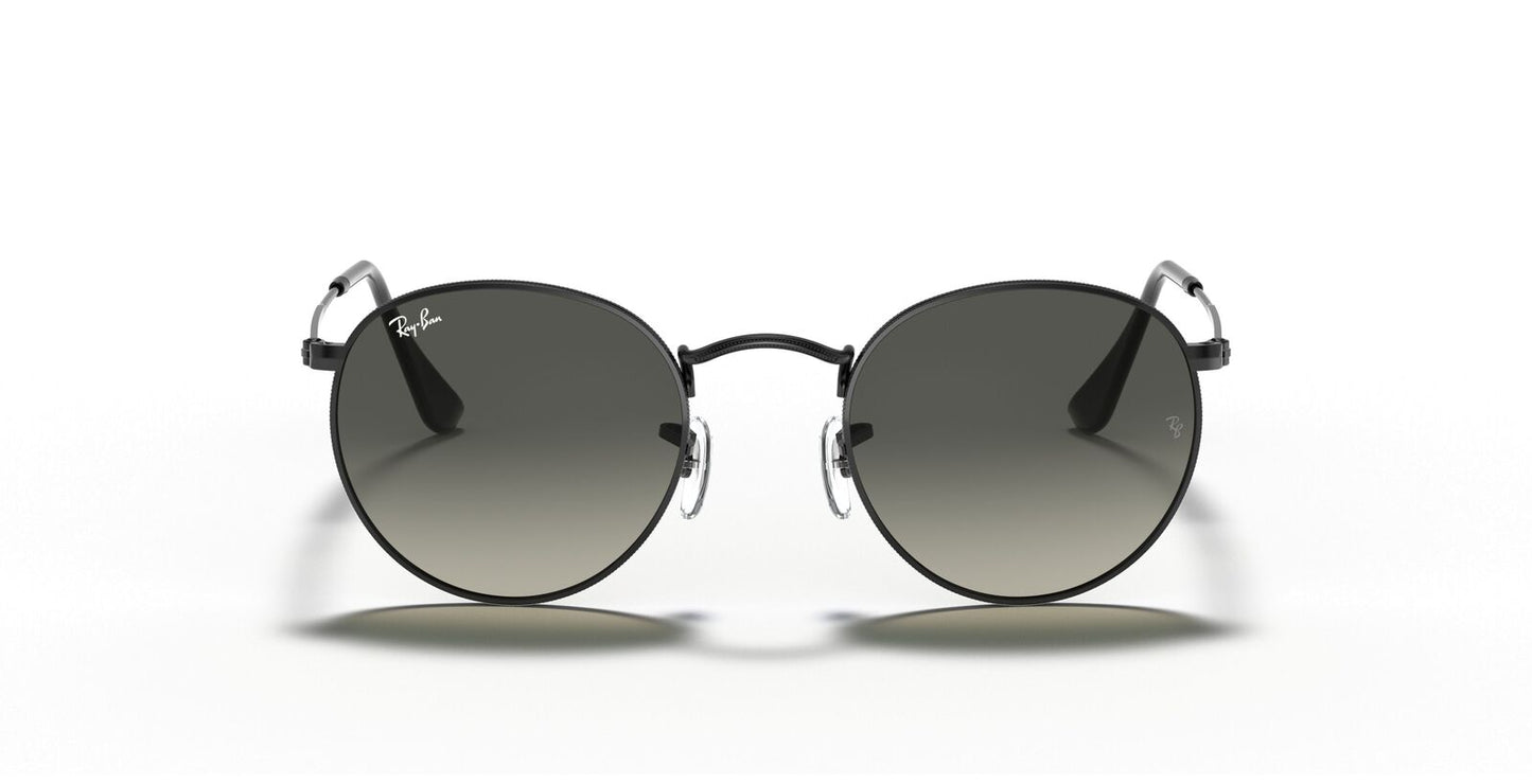 Round Flat Grey Gradient Lenses Sunglasses