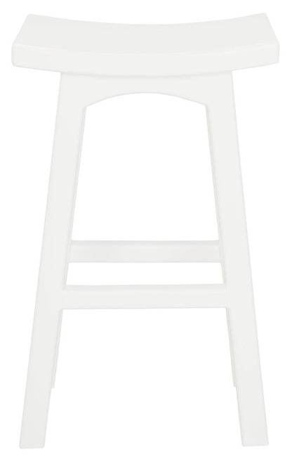 Tokyo Solid Mahogany Timber Barstool (White)
