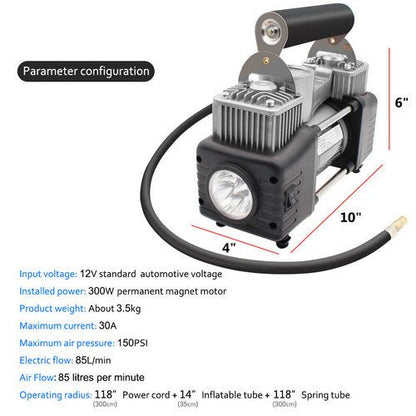 4WD Car Pump Truck 12V 150PSI Car Air Compressor Portable Tyre Deflator Inflator - Factory Direct Shop