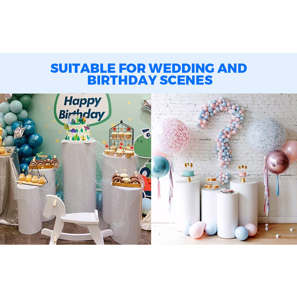 5pcs Metal Round Plinth Cylinder Pedestal Stand Wedding Decoration Cake Flower - Factory Direct Shop