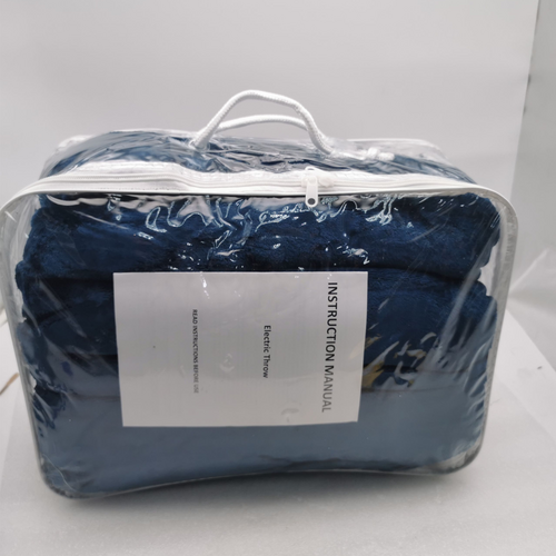 Double - side Flannel Heated Electric Throw Blanket Fast Heating Warm Washable Blue - Factory Direct Shop