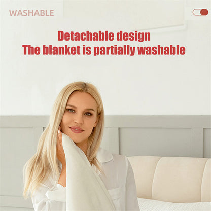 Double - side Flannel Heated Electric Throw Blanket Fast Heating Warm Washable gray - Factory Direct Shop