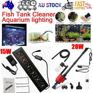 7 - in - 1 Aquarium Sand Washer Upgrade AU Plug / 15W 66LED RGBW Aluminum Shell Stand Light 40CM/28 - Button Control - Factory Direct Shop
