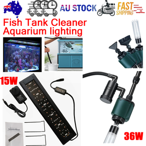 36W aquarium sand washer with plug adapter & 15W 66LED RGBW aluminum shell bracket light 40CM/28 - key control - Factory Direct Shop