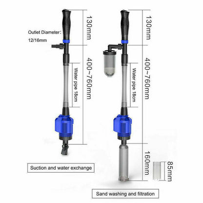 Aquarium cleaner 20W 1000L/H &15W/ 66LED RGBW aluminum shell bracket light 40CM/28 - button control - Factory Direct Shop