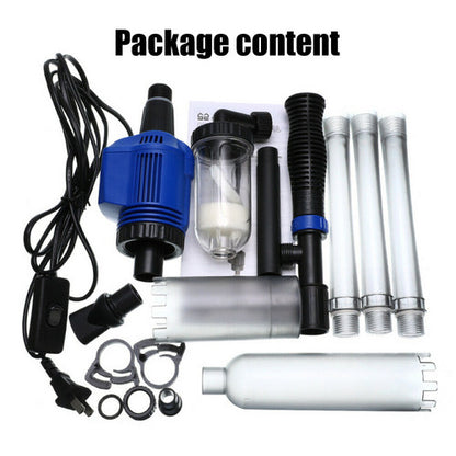 Aquarium cleaner 20W 1000L/H &15W/ 66LED RGBW aluminum shell bracket light 40CM/28 - button control - Factory Direct Shop