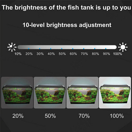 Aquarium cleaner 20W 1000L/H &15W/ 66LED RGBW aluminum shell bracket light 40CM/28 - button control - Factory Direct Shop