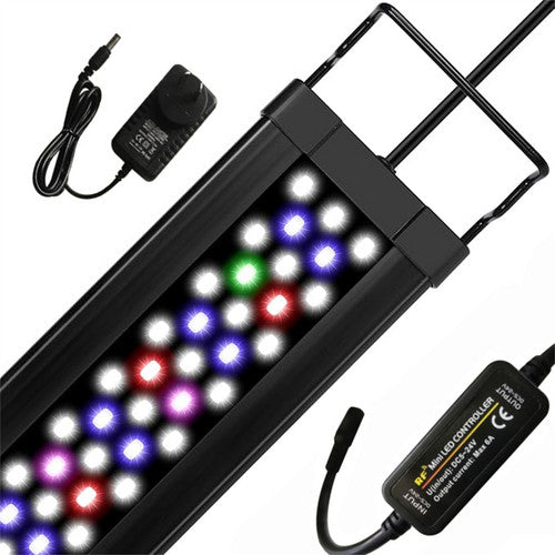 Aquarium cleaner 20W 1000L/H &15W/ 66LED RGBW aluminum shell bracket light 40CM/28 - button control - Factory Direct Shop