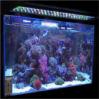 Aquarium cleaner 20W 1000L/H &15W/ 66LED RGBW aluminum shell bracket light 40CM/28 - button control - Factory Direct Shop