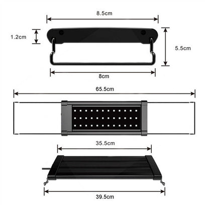 Aquarium cleaner 20W 1000L/H &15W/ 66LED RGBW aluminum shell bracket light 40CM/28 - button control - Factory Direct Shop