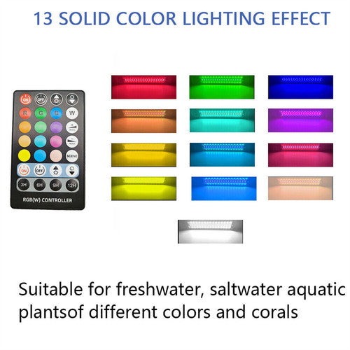 Aquarium cleaner 20W 1000L/H &15W/ 66LED RGBW aluminum shell bracket light 40CM/28 - button control - Factory Direct Shop