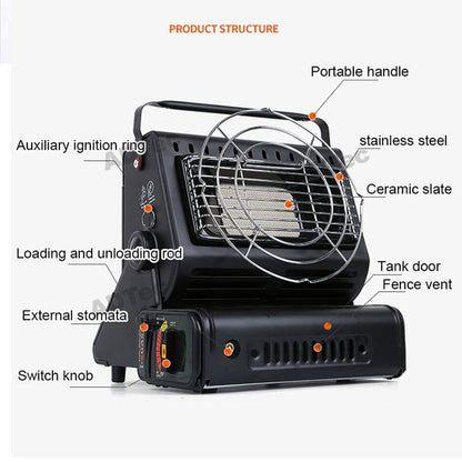 Portable Butane Gas Heater Cooker Camping Tent Outdoor Hiking Camper Survival AU - Factory Direct Shop