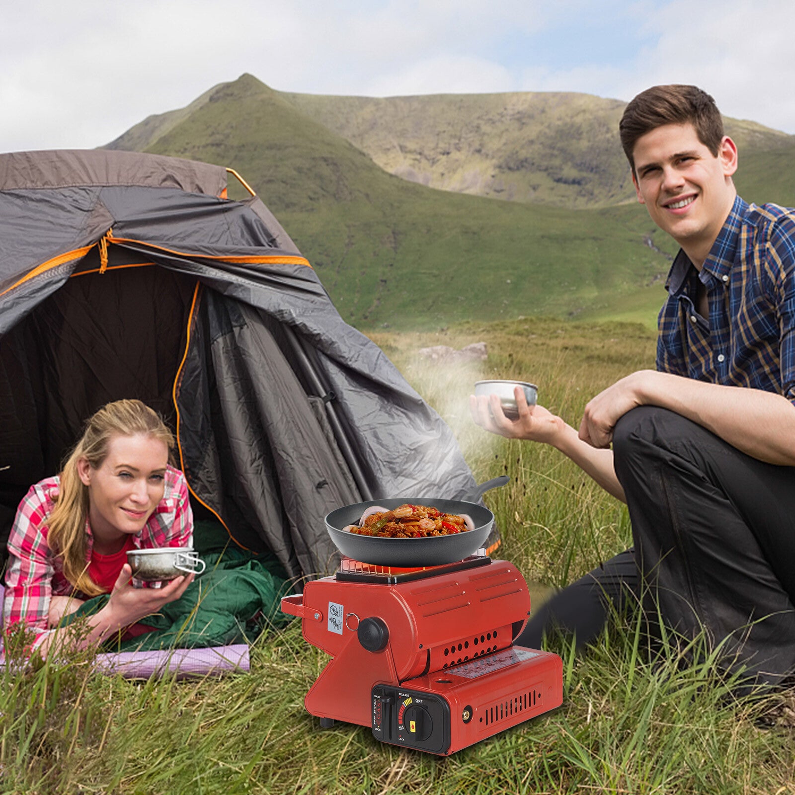 Portable Butane Gas Heater Cooker Camping Tent Outdoor Hiking Camper Survival AU - Factory Direct Shop
