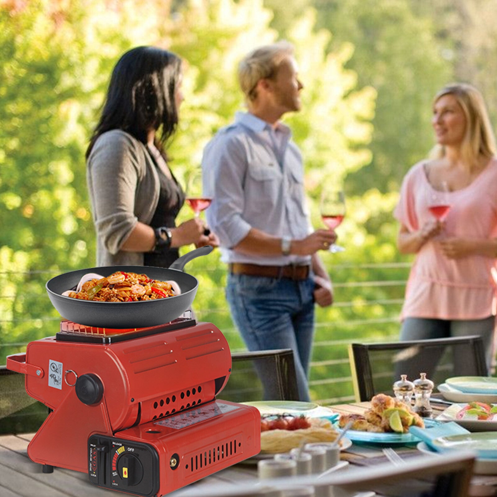 Portable Butane Gas Heater Cooker Camping Tent Outdoor Hiking Camper Survival AU - Factory Direct Shop