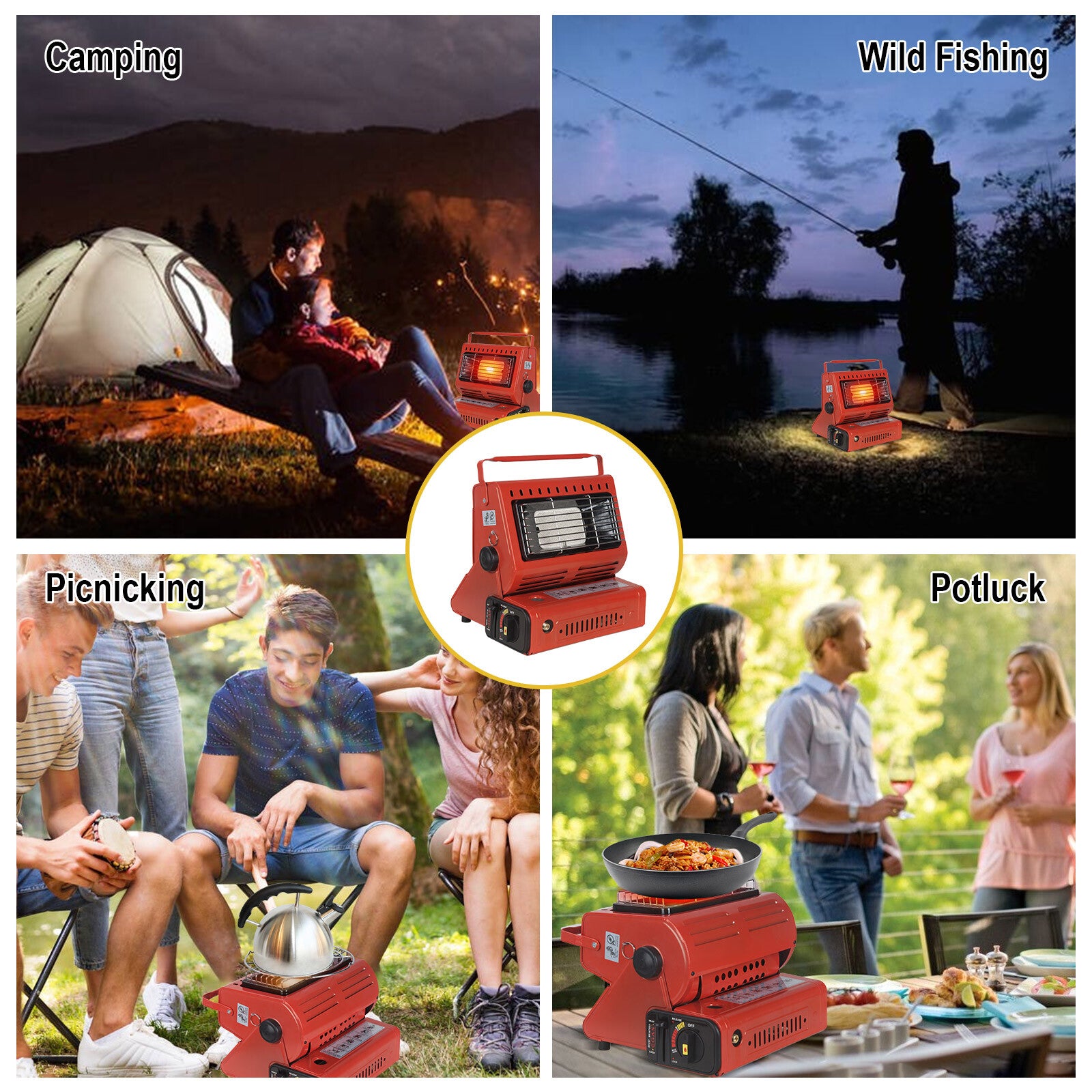 Portable Butane Gas Heater Cooker Camping Tent Outdoor Hiking Camper Survival AU - Factory Direct Shop