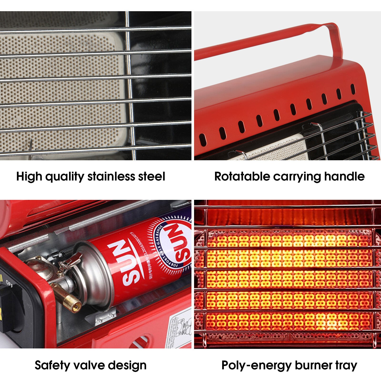 Portable Butane Gas Heater Cooker Camping Tent Outdoor Hiking Camper Survival AU - Factory Direct Shop