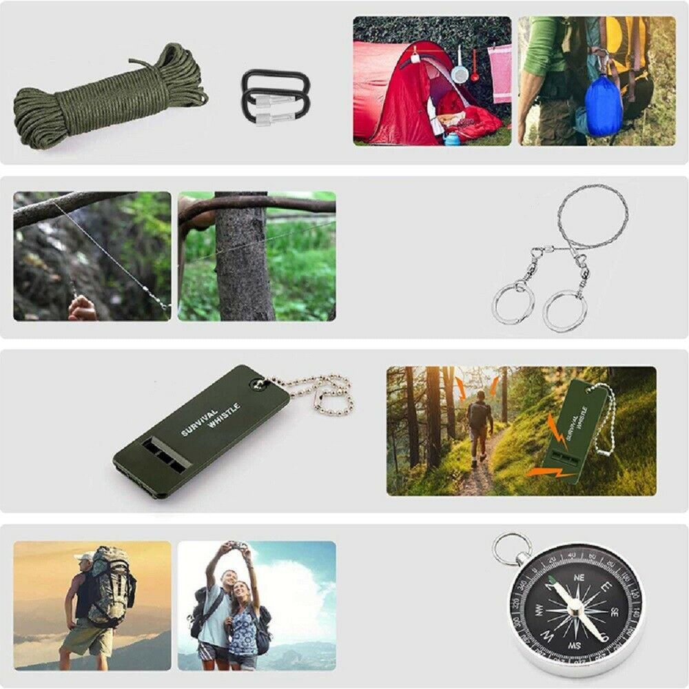 Survival Kit 32 in 1 Outdoor Sports Hiking Camping SOS Tool Equipment