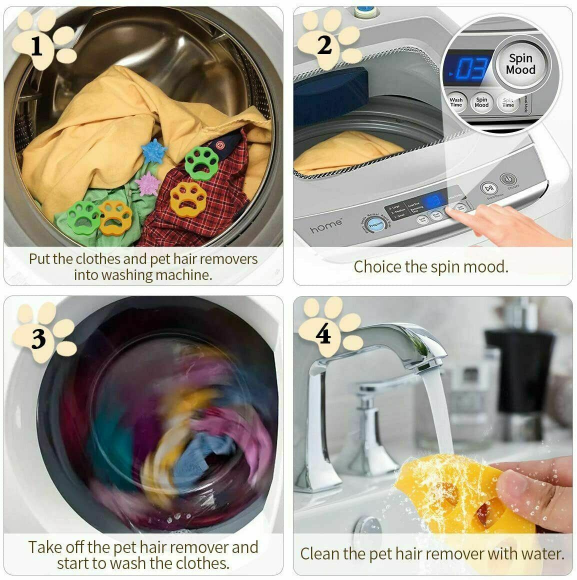 2 Pcs Pet Hair Remover Floating Fur Catcher Laundry Lint Dog CAT Washing Machine - Factory Direct Shop