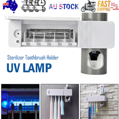 UV Lamp Sterilizer Toothbrush Holder Bathroom Automatic Toothpaste Health Clean - Factory Direct Shop