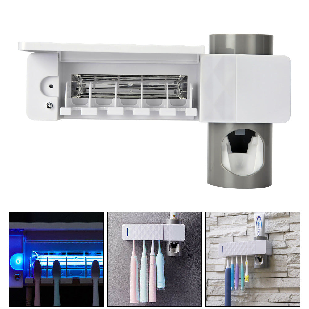 UV Lamp Sterilizer Toothbrush Holder Bathroom Automatic Toothpaste Health Clean - Factory Direct Shop