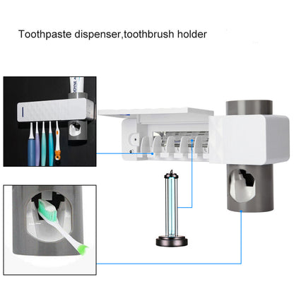 UV Lamp Sterilizer Toothbrush Holder Bathroom Automatic Toothpaste Health Clean - Factory Direct Shop