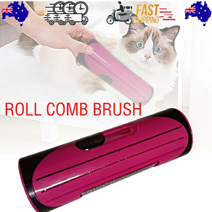 Pet Dog Cat Hair Fur Deshedding Shedding Trimmer Grooming Roll Comb Brush red - Factory Direct Shop