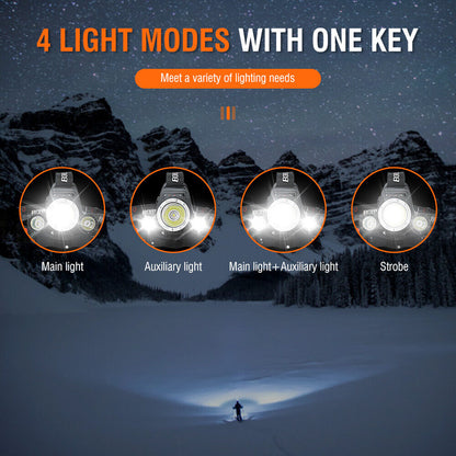 HP700 LED Headlamp Head Torch Lamp Rechargeable Light Headlight  Camping