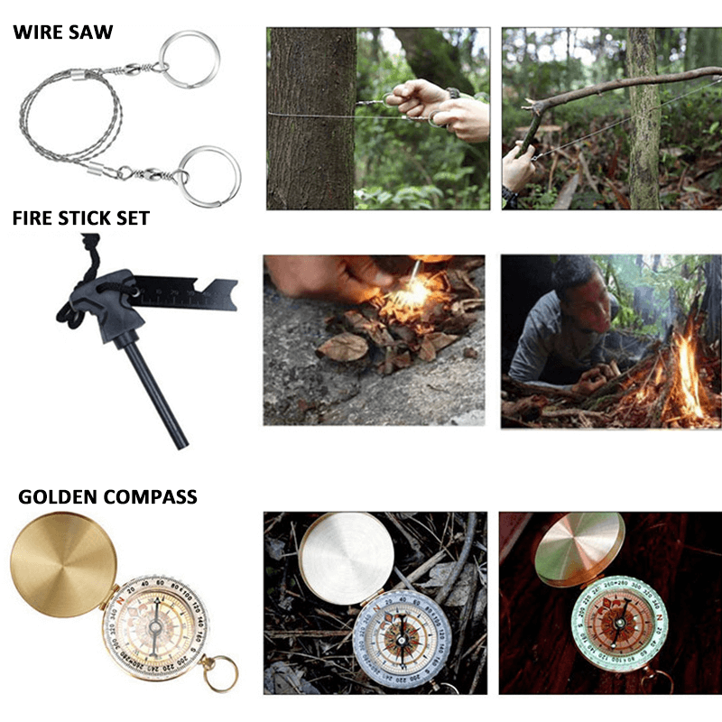 Survival Kit-16in1 SOS Outdoor Emergency Equipment