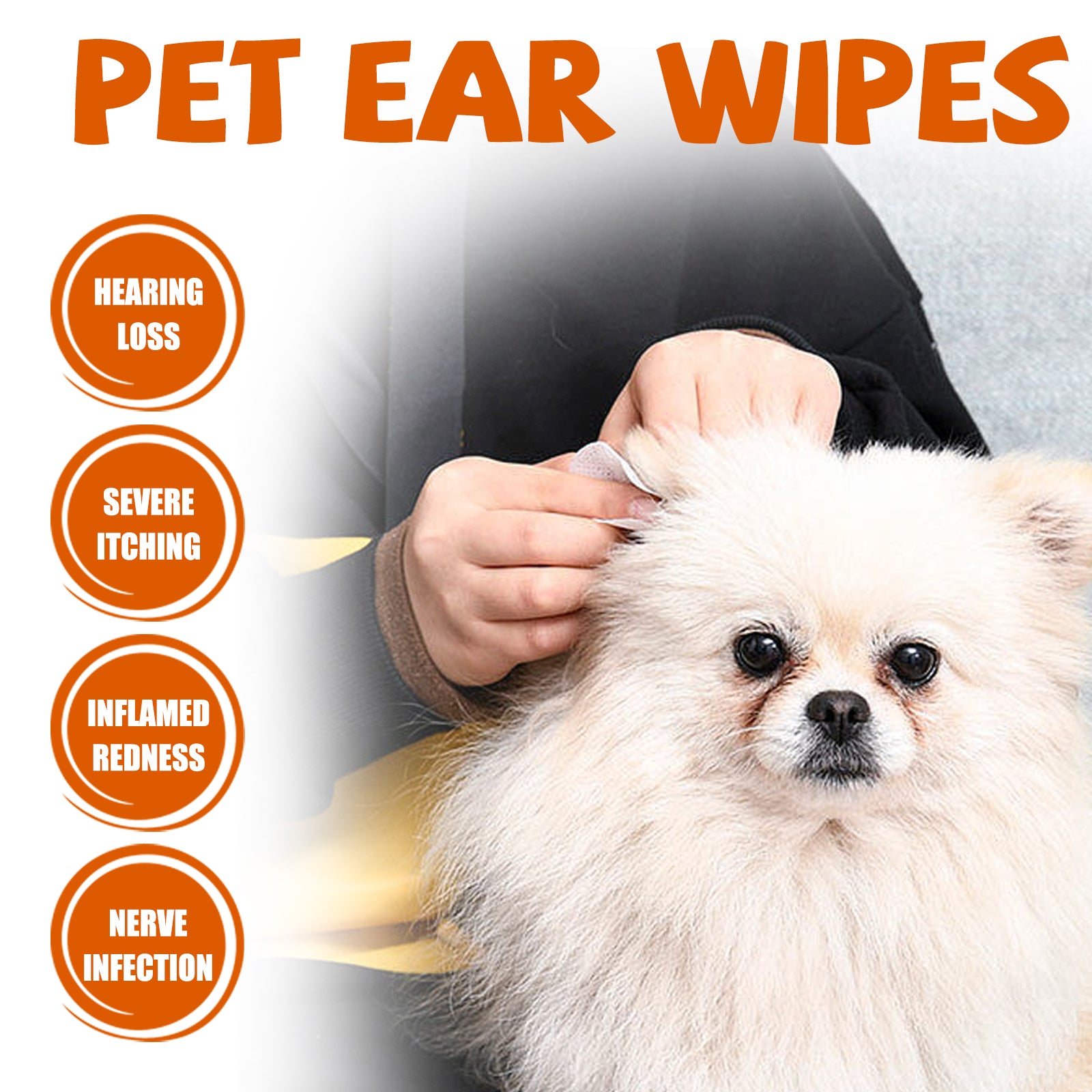Yegbong Pet Ear Wipes, Pet Ear Cleaning Deodorizing Removing Mite And Earwax Cleaning Wipes - Factory Direct Shop