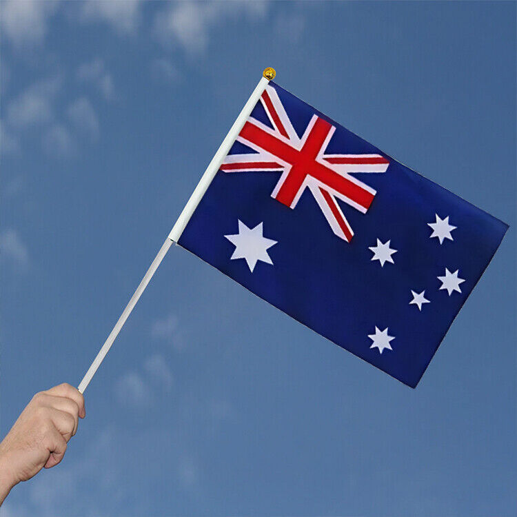 Small Waver Hand Held Aussie Flags Party Supplies Banner AU 8pcs Australia Flag