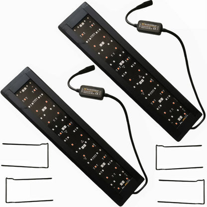 2Sets LED Light 40cm Full Spectrum Aquarium Lighting Aqua Plant Fish Tank Lamp 15W